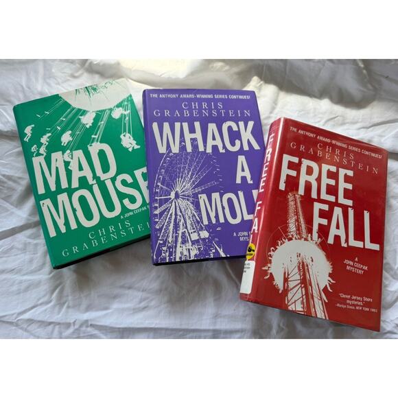 Lot 3 Free Fall Mad Mouse Whack a Mole Ceepak Mystery Chris Grabenstein Books - Picture 1 of 5